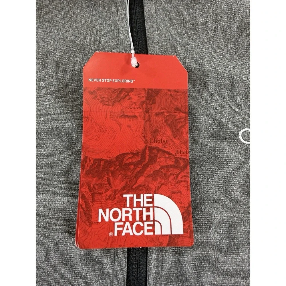 The North Face Tech 1/4 Zip Fleece Pullover Gray‎ Men's Medium Covenda Logo NWT